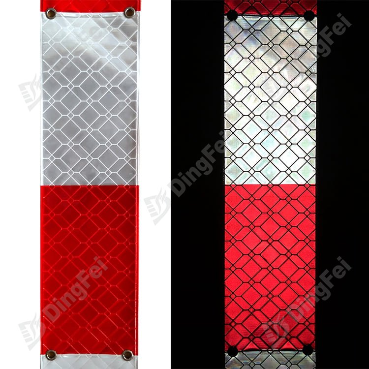 Reflective Fence Strips Red White - 